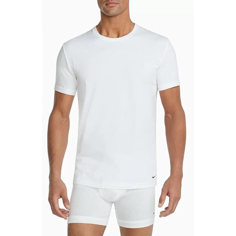 Nike Everyday Cotton Stretch Crew Neck Undershirt 2 Pack Men Size M Medium